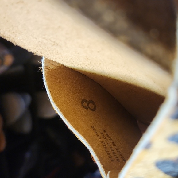 Yokono Calf Hair Leopard Print Jerba Slides Cork Sandals Shoes Womens Size 8 - Picture 8 of 8